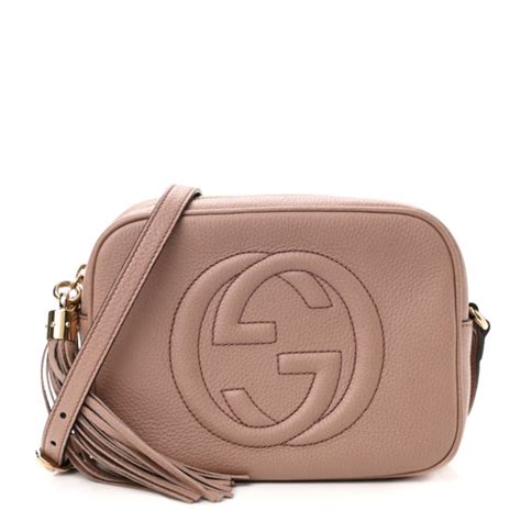 GUCCI Cellarius Calfskin Small Soho Disco Bag Dark Cipria 